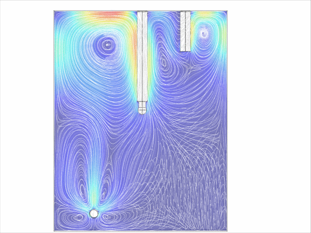 Gaseintrag im Flat Panel-Photobioreaktor